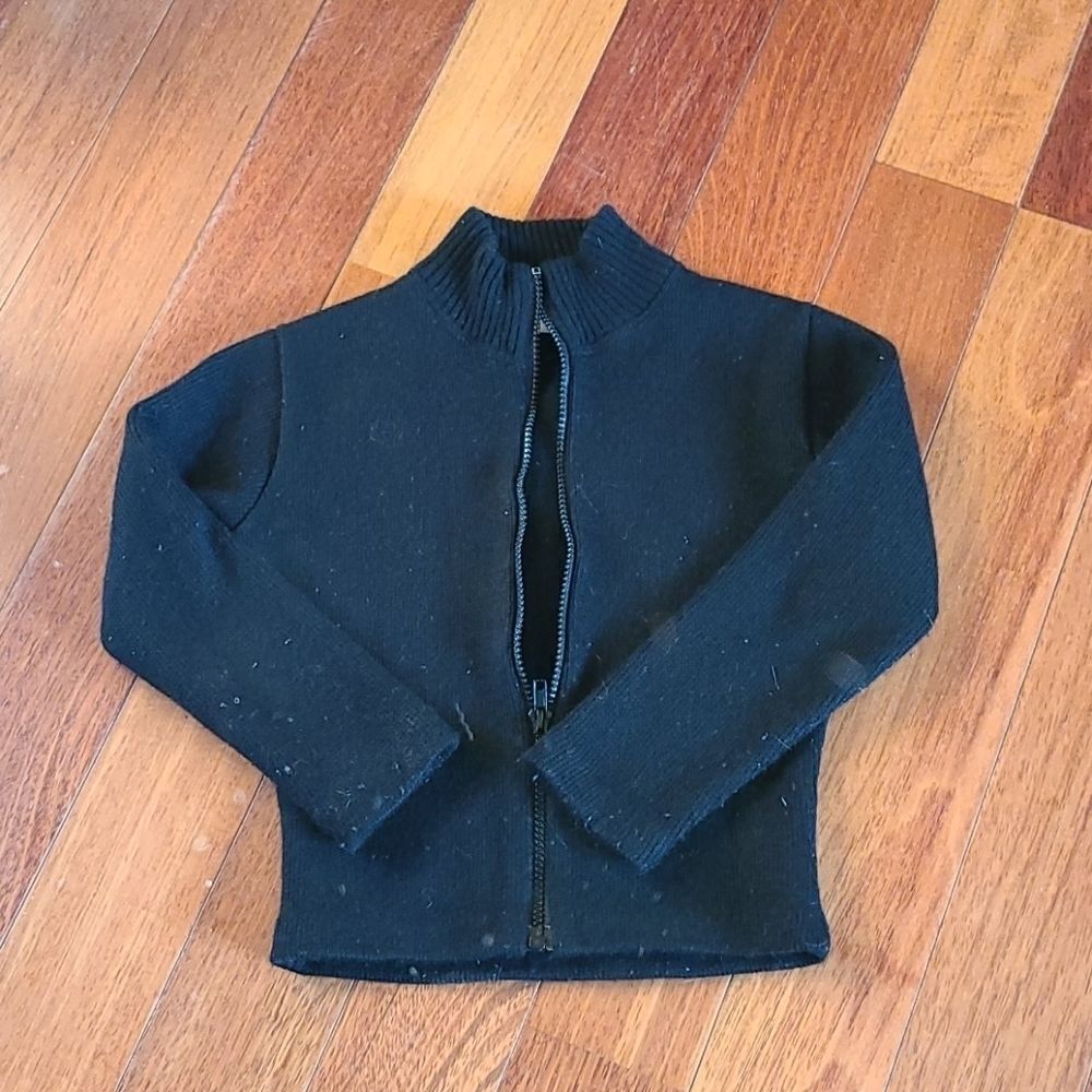 Inga vintagegirls black‎ zip up dance sweater size 4/5